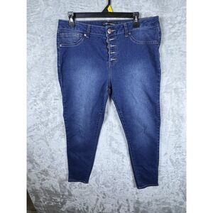 A3 Denim Button Up Women's Blue Jean Size 14